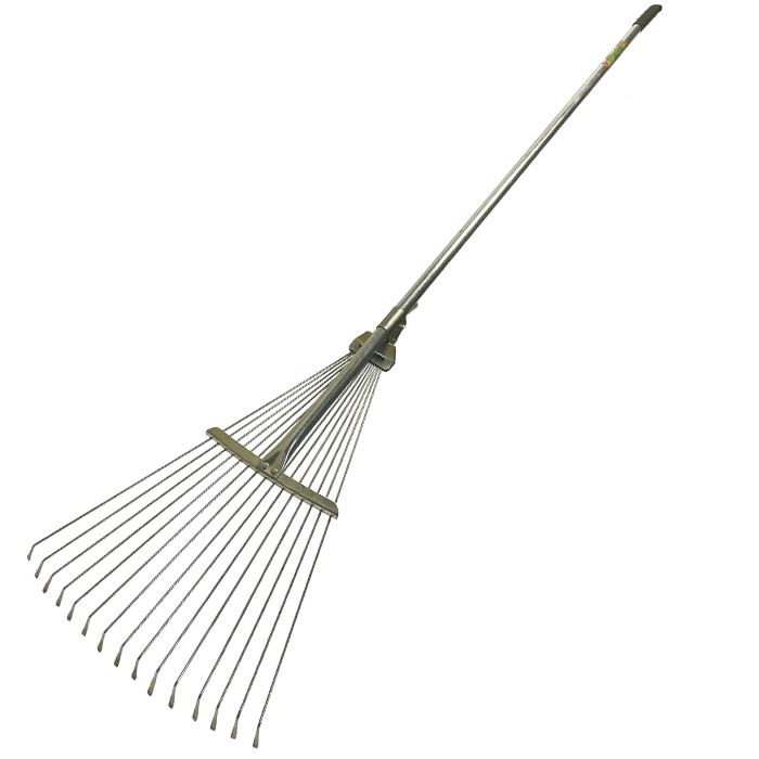 Грабли веерные раздвижные Умничка с металлическим черенком